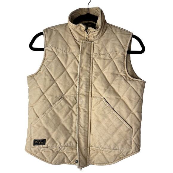 Ralph Lauren Sport Jackets & Blazers - Ralph Lauren Sport Quilted Insulated Vest Zip Up Cream Tan Women's SMALL Cotton